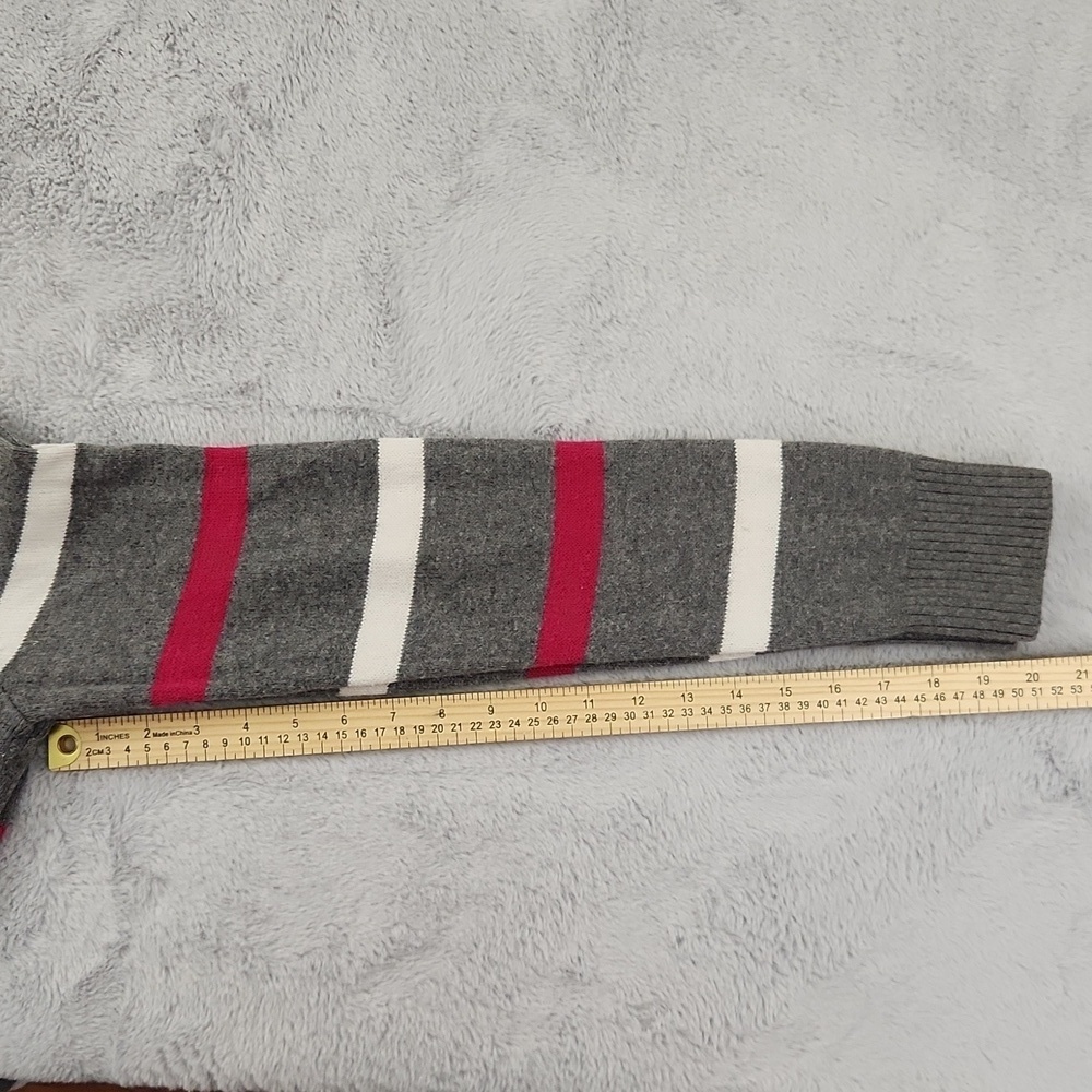 Tommy Hilfiger pullover women's striped sweater cardigan size L - Picture 13 of 13